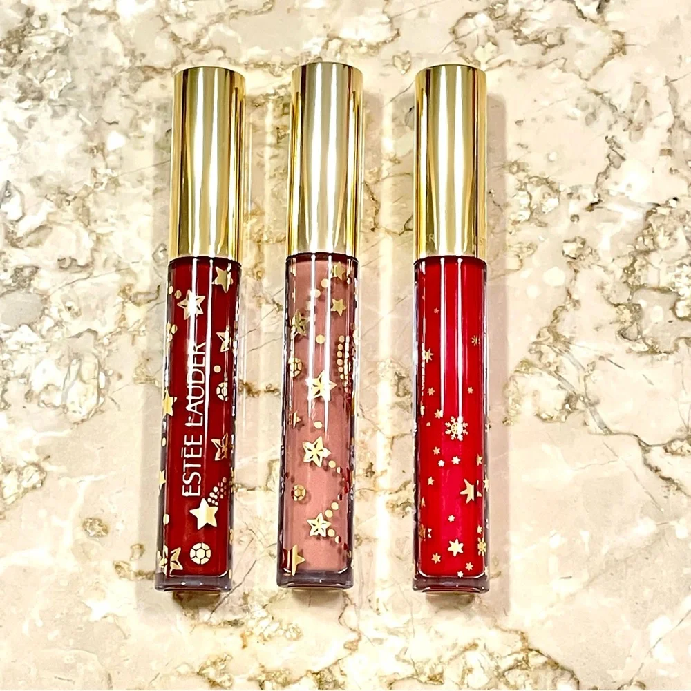 Estée Lauder Limited Edition Lip Gloss Full Size Sundrop Ruby Quartz Tender Trap